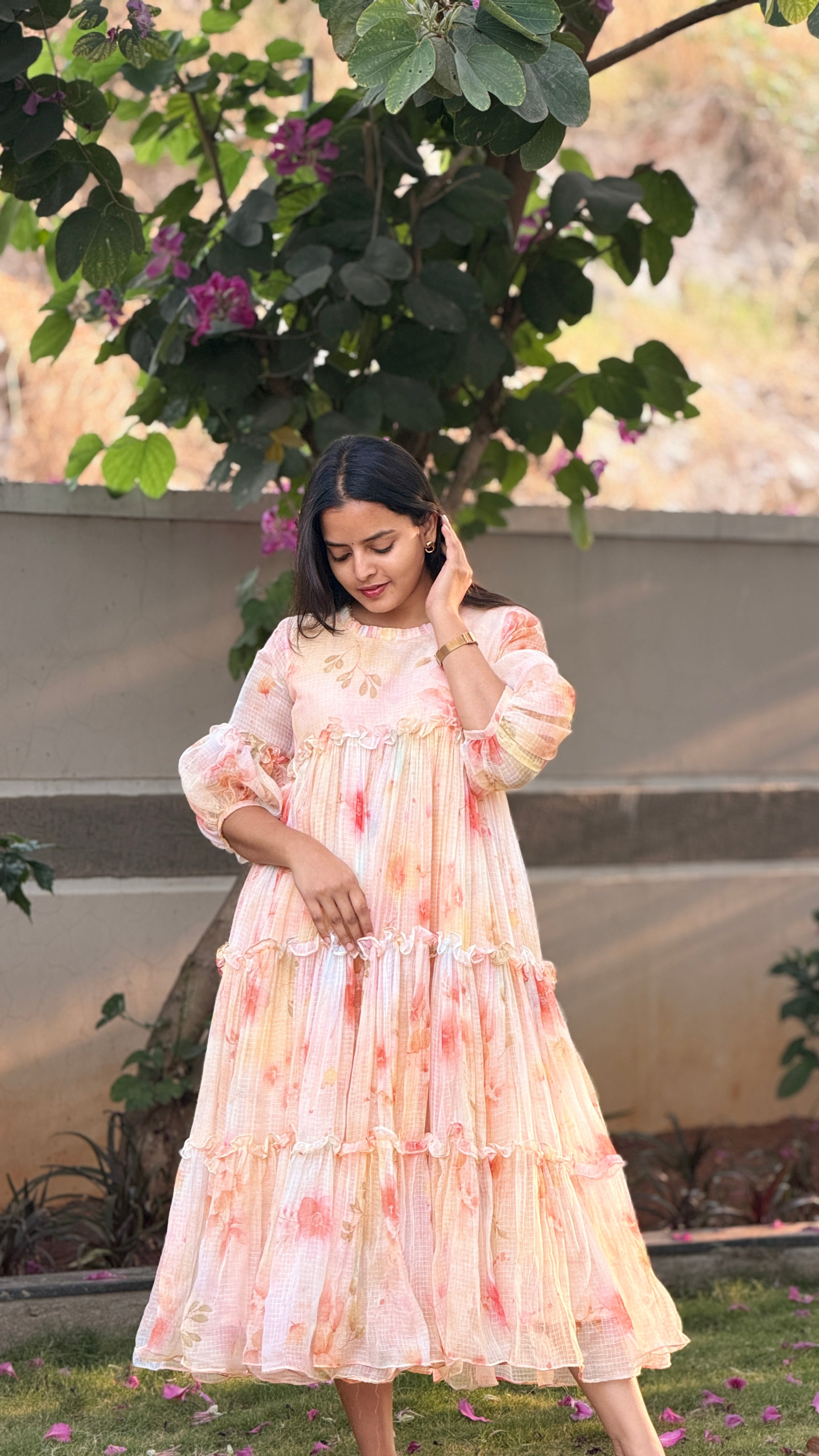 Cotton Kota 3 tier frock